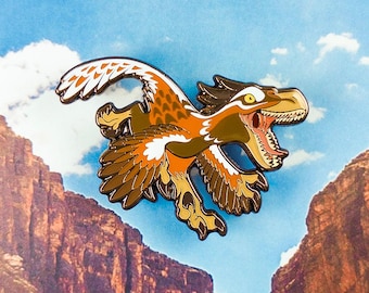 Velociraptor Rex Enamel Pin // Jurassic Attack! Dinosaur Series