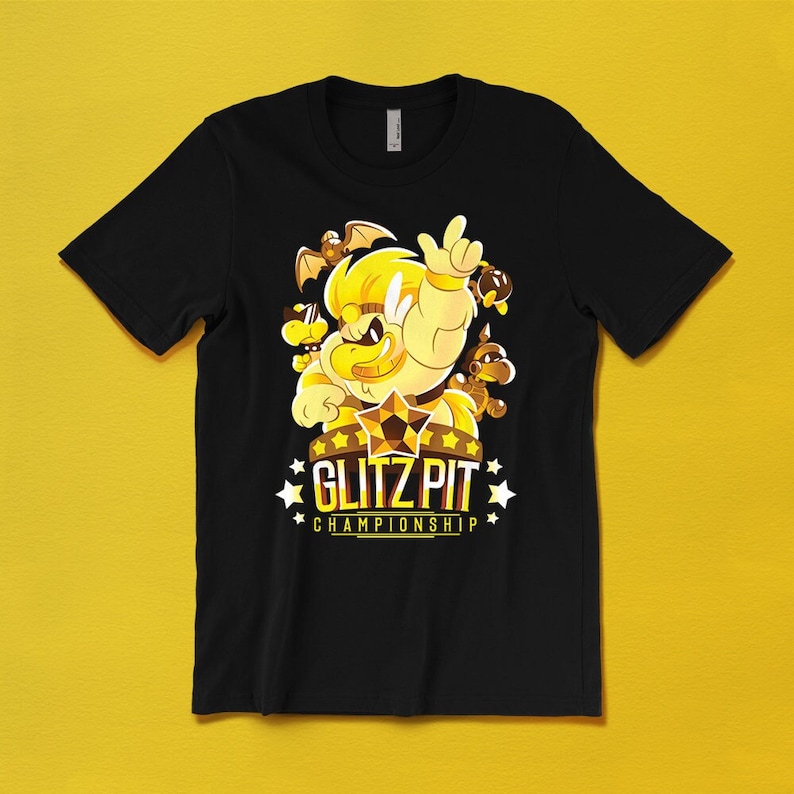 Glitz Pit T-SHIRT // Paper Mario Thousand Year Door // Rawk Hawk // Koopa // Bobomb // Gamecube // Gifts for Gamers Black