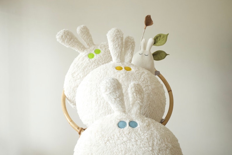 Coussin lapin en coton bio