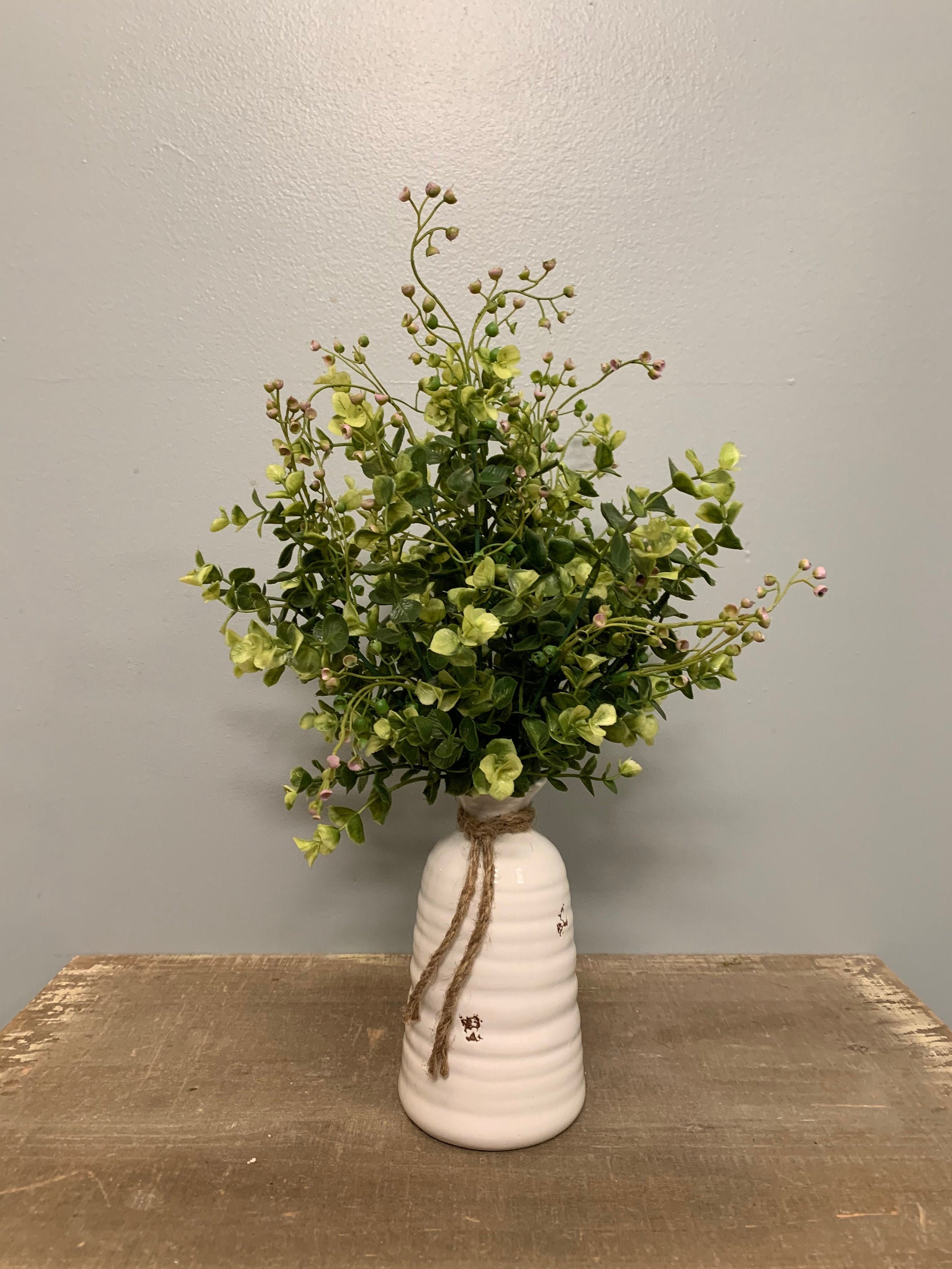 Greenery White Vase Etsy