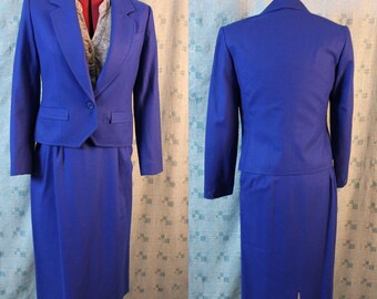 Pendleton suit royal blue fitted wool sz8