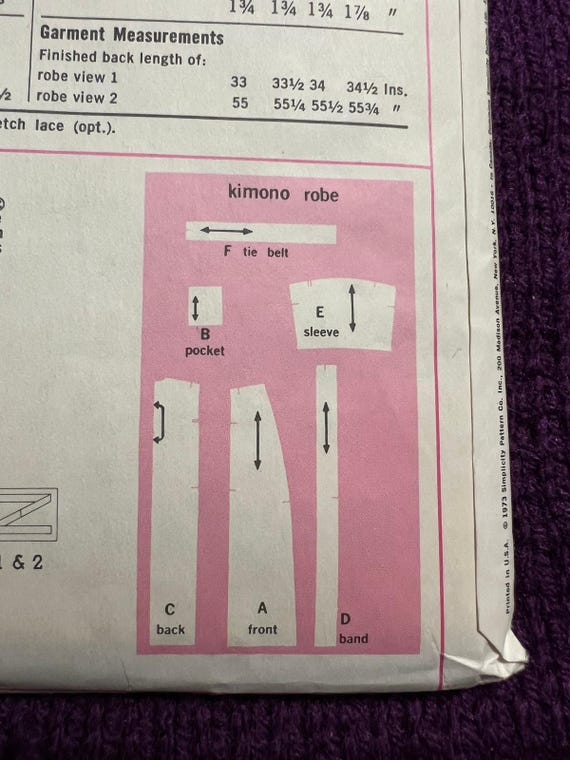 Simplicity 9507 unisex robe pattern - image 6