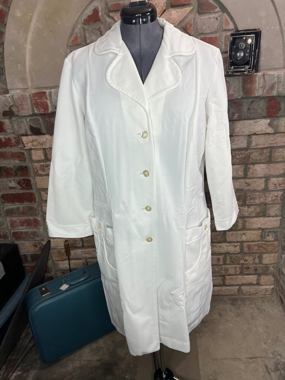 Lab Coat Vintage 1960s White Etsy