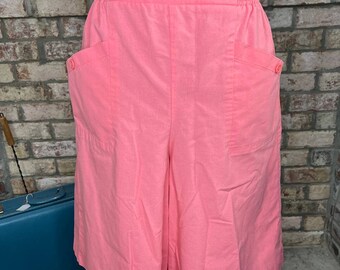 high waisted shorts bermuda pink 1980s Barbiecore