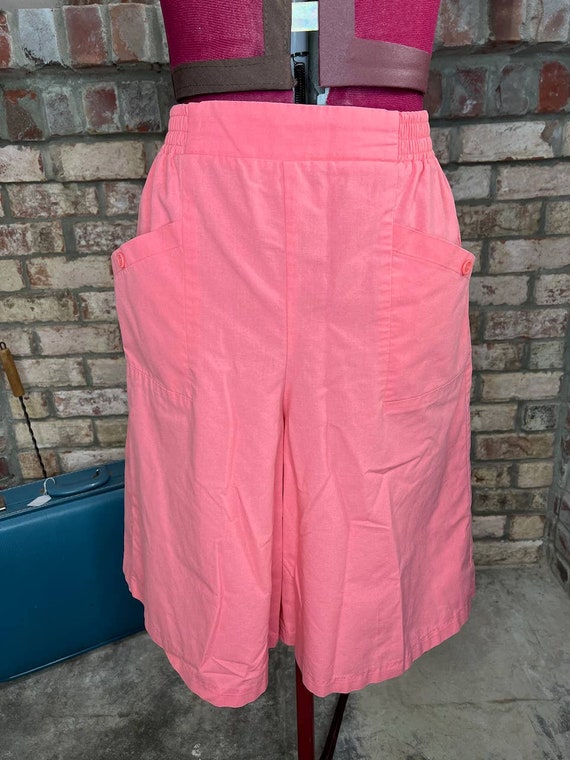 high waisted shorts bermuda pink 1980s Barbiecore - image 1