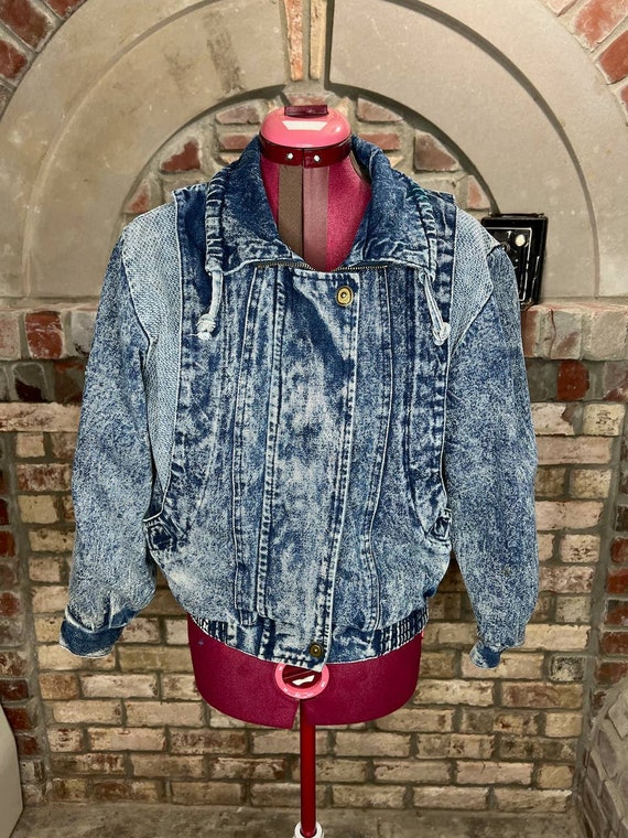 Acid wash hotsell jean jacket 80s
