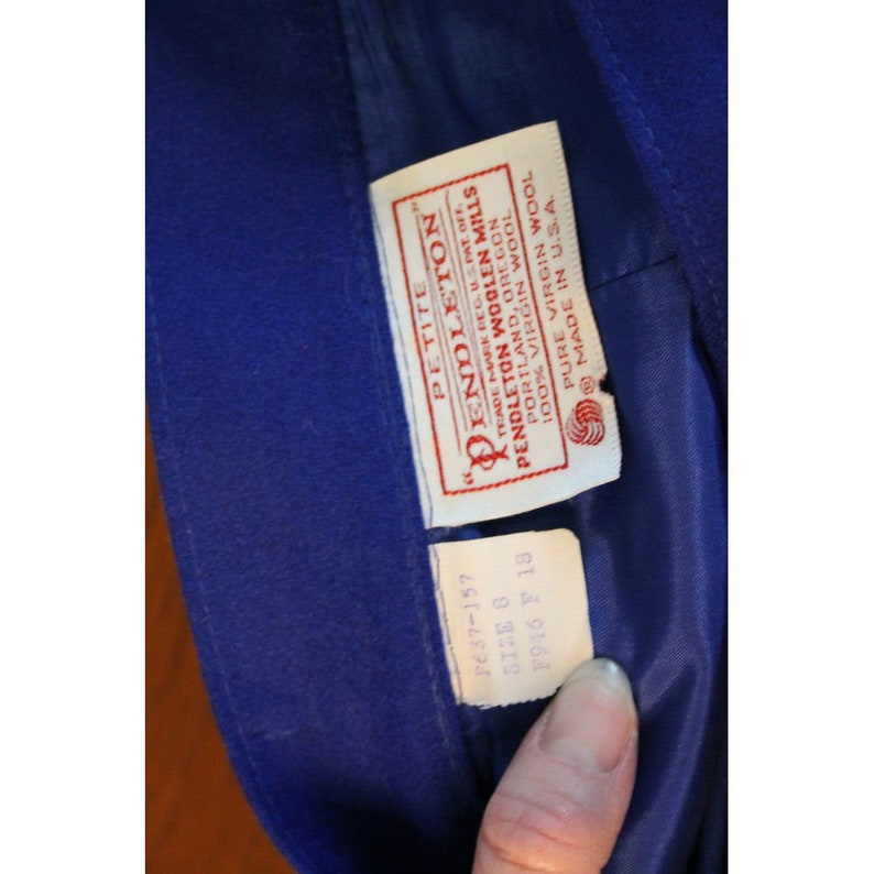 Pendleton suit royal blue fitted wool sz8