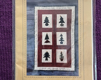 O kerstboom mini-quilt muurhangpatroon