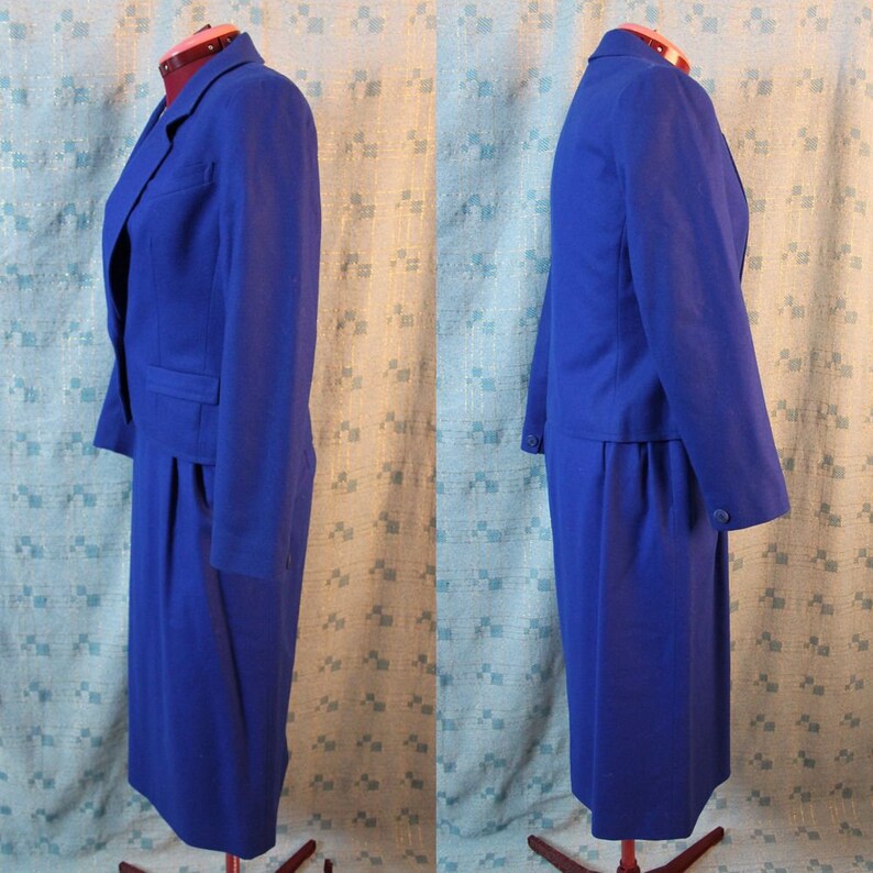 Pendleton suit royal blue fitted wool sz8