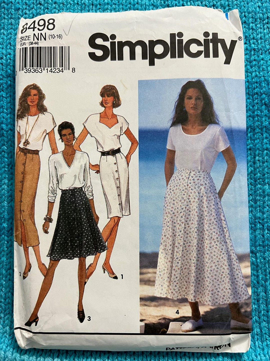 Simplicity 1699 Simplicity 8498 Sewing Pattern Skirt Swing Pencil 1990s Size 10-16 - Etsy