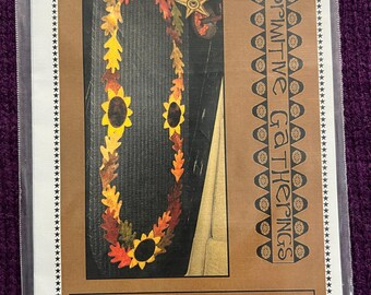 quiltpatroon tafelloper zonnebloem en bladeren