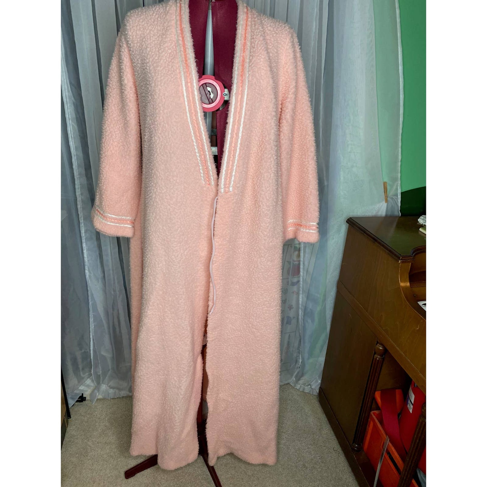 Vintage Robe pink fuzzy sherpa | Etsy