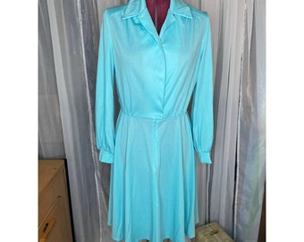 shirtwaist dress Vintage blue