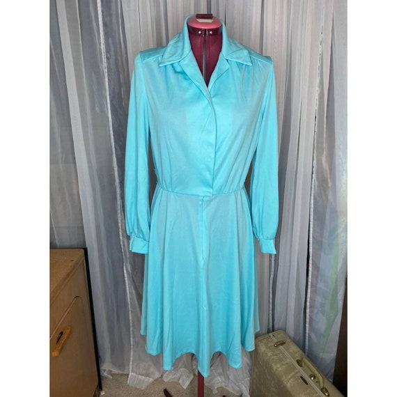 shirtwaist dress Vintage blue - image 1