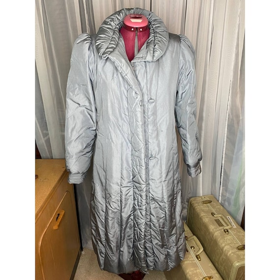 1980s Gray down puffer coat sz M