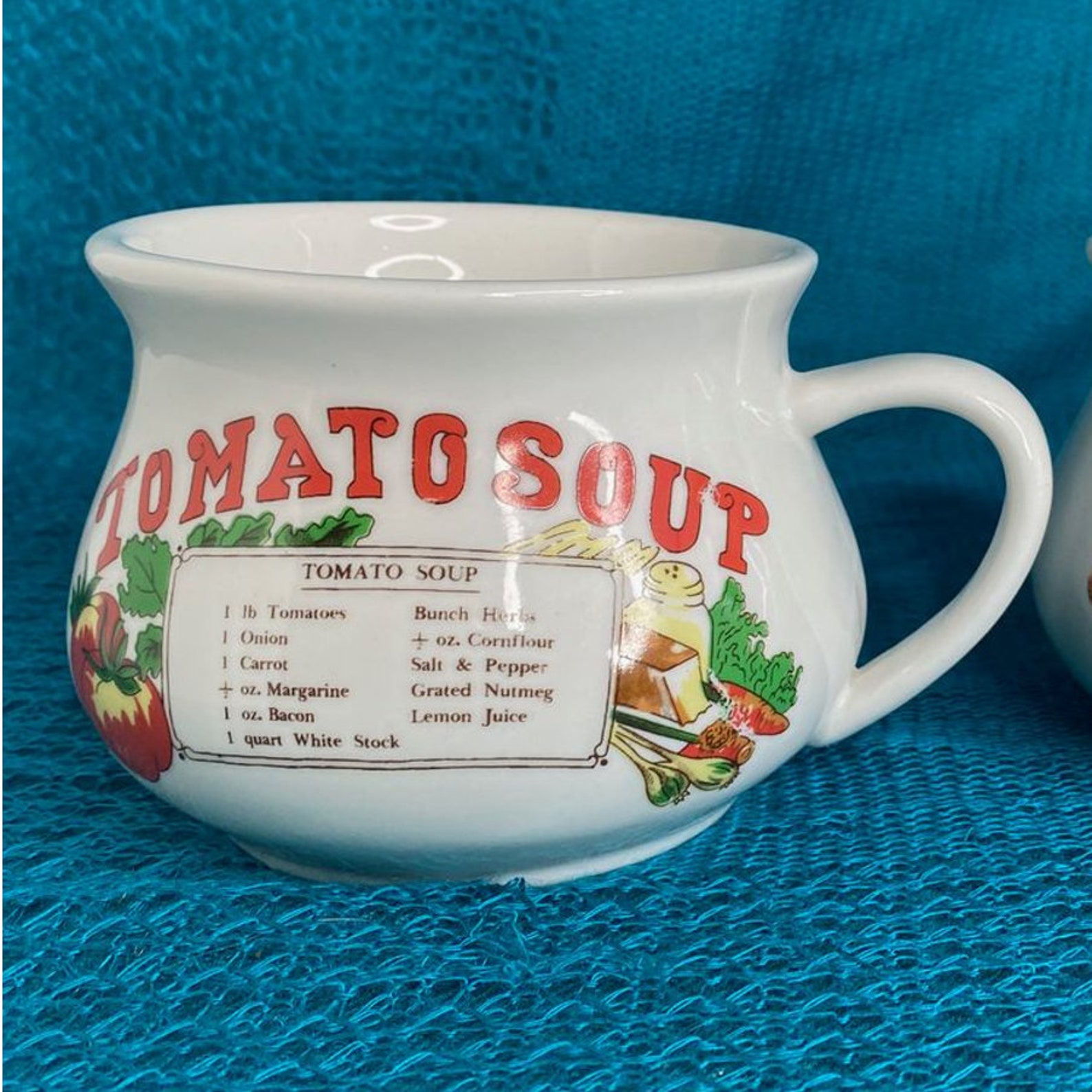 Vintage soup Mug Tomato Soup Etsy