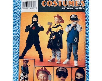 Simplicity 8644 costume kids firefighter ninja cowboy