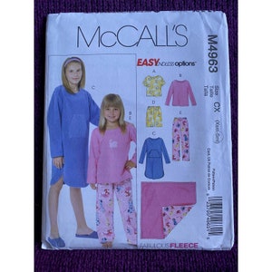 Simplicity 4963 Kindernachtshirt pyjamabroekje
