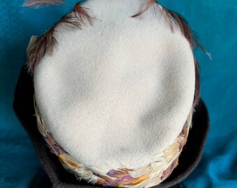 Originals by Mr Josephs Hat Felted Wool Wide Brim Feathered  display picture 2
