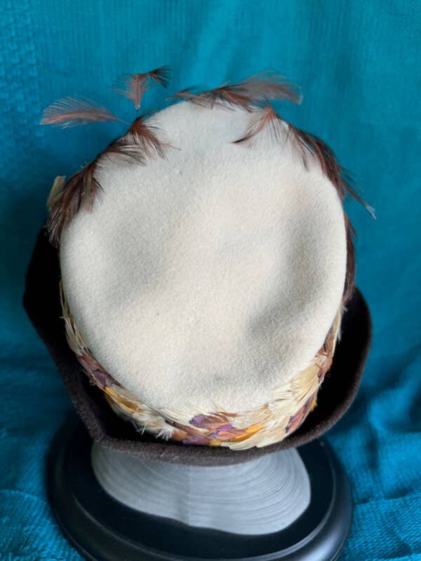 Originals by Mr Josephs Hat Felted Wool Wide Brim Feathered  display picture 1