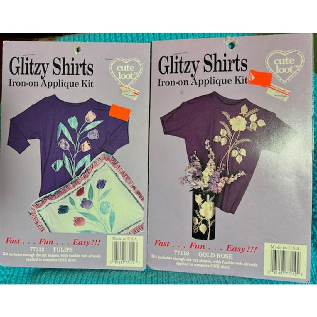 Glitzy Shirts Appliqué Pattern Tulips and Gold Roses - Etsy