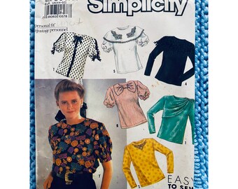 Simplicity 9923 blouse pullover pattern