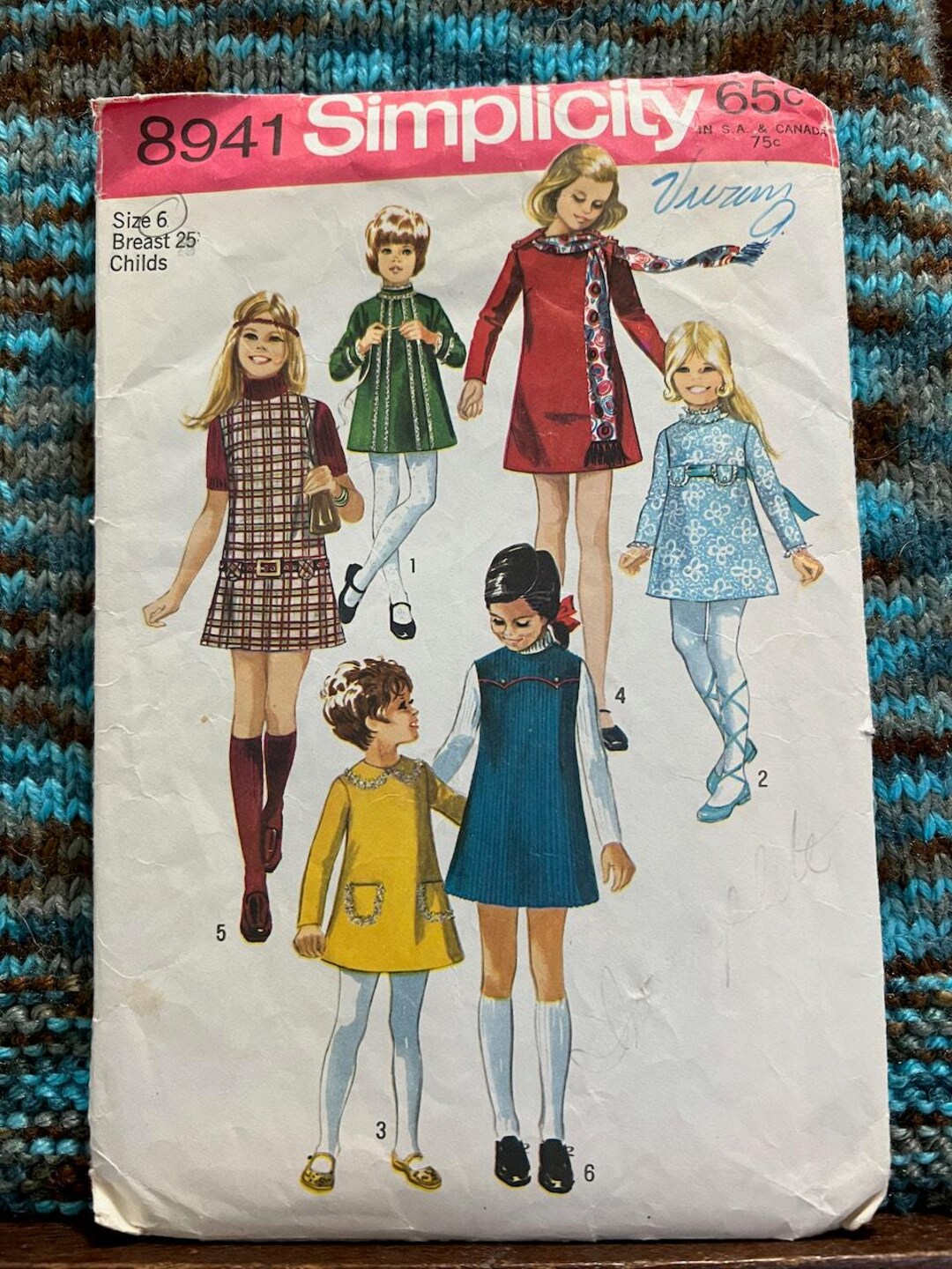 Simplicity Sewing Pattern 8941 Girls Aline Mini Dress Sz 6 - Etsy
