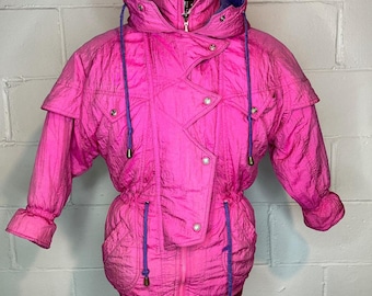 London Fog Coat Girls Puffer Ski Hot Pink 1980s Hood - Etsy