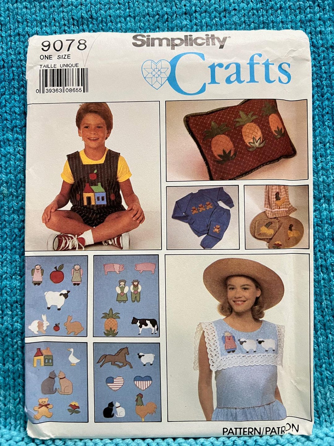Simplicity 9078 Sewing Pattern Country Appliquee Pattern Farm Animals ...