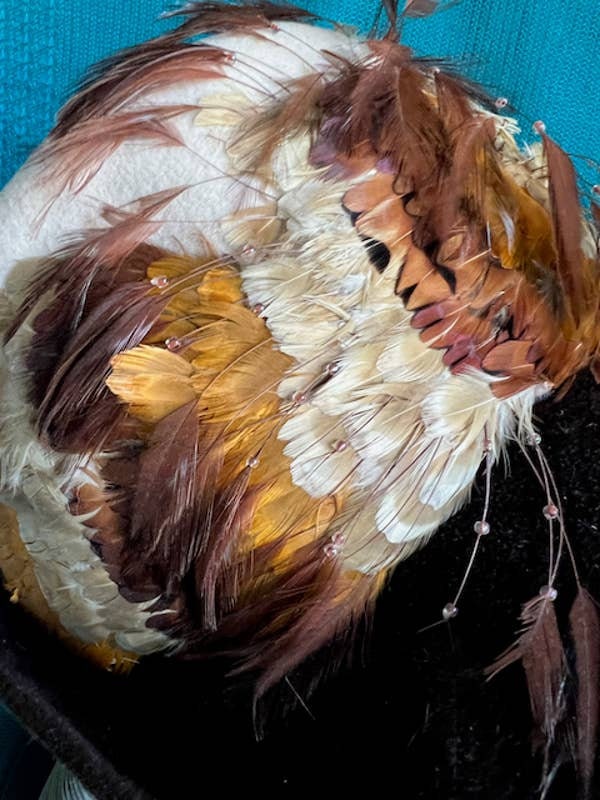 Originals by Mr josephs hat felted wool wide brim feathered Originals by Mr Josephs Hat Felted Wool Wide Brim Feathered  main image 2
