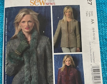 Patrón de chaqueta McCalls 4927, talla 6, 8, 10 y 12