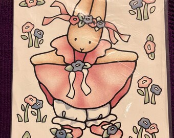Daisy kingdom colored iron on transfers Ballet bunny 1989