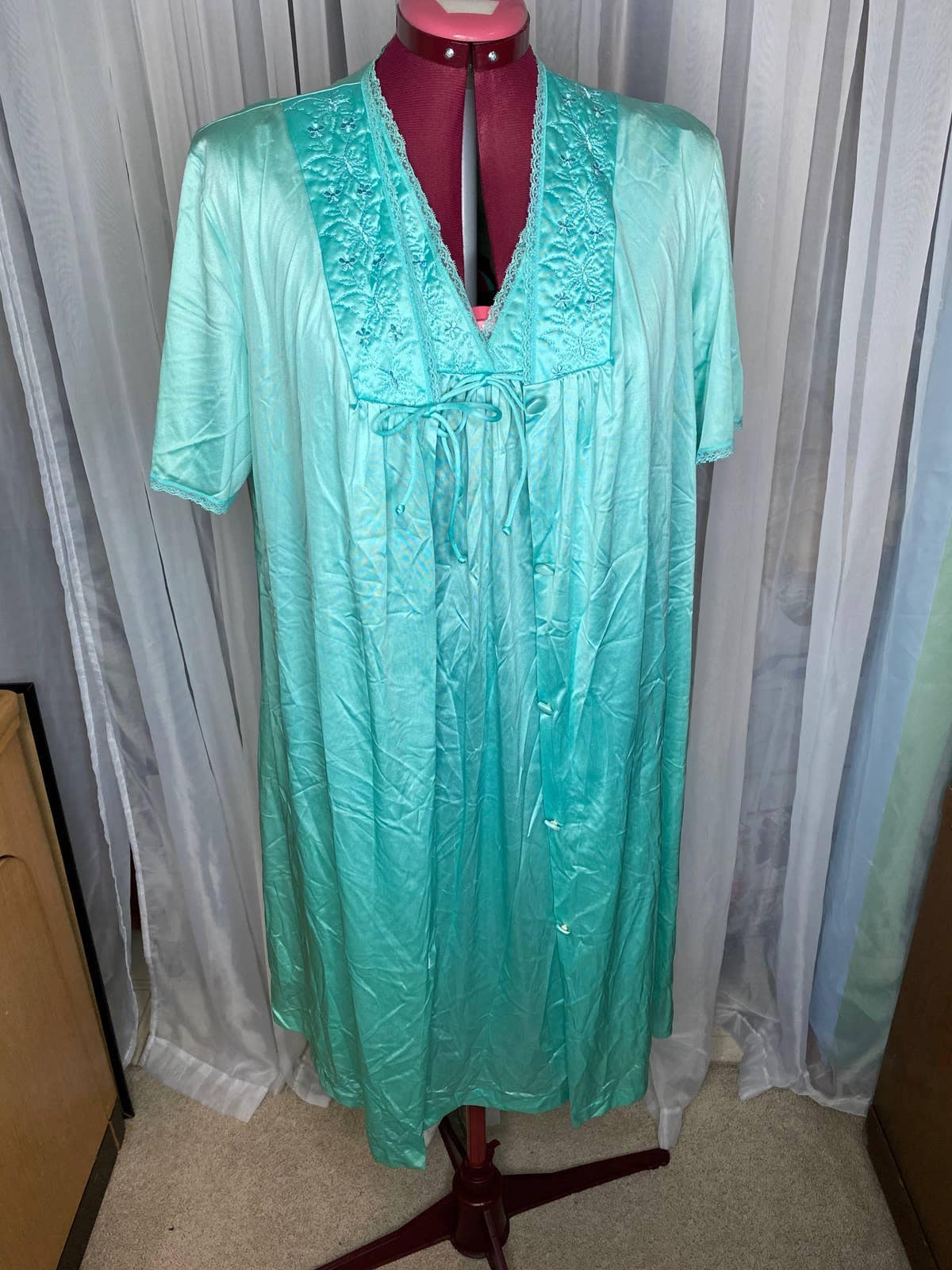 Brushed Back Satin Nightgown Etsy