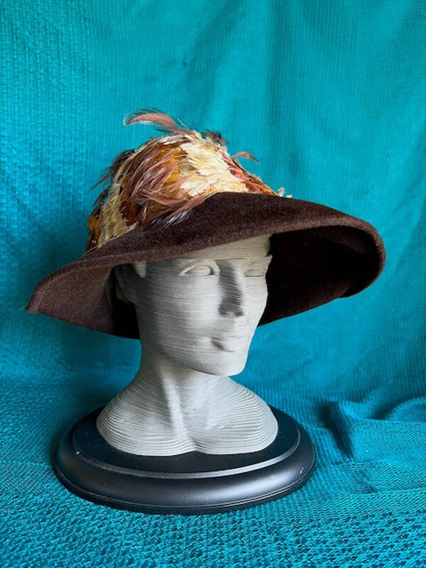 Originals by Mr Josephs Hat Felted Wool Wide Brim Feathered  display picture 1