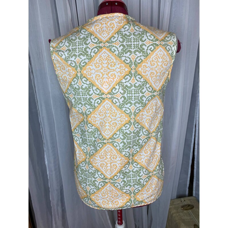 top Vintage 60\u2019s yellow green patch pockets