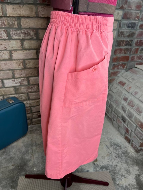 high waisted shorts bermuda pink 1980s Barbiecore - image 8