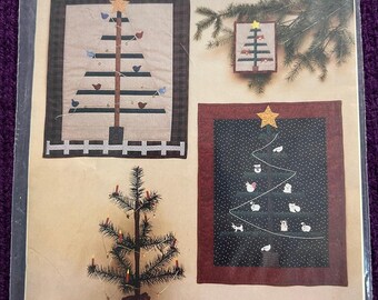 quiltpatroon mini kerstboom quilts o' feather tree