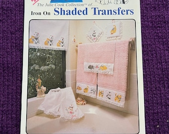 iron on transfers cartoon cats julie cook 1990s