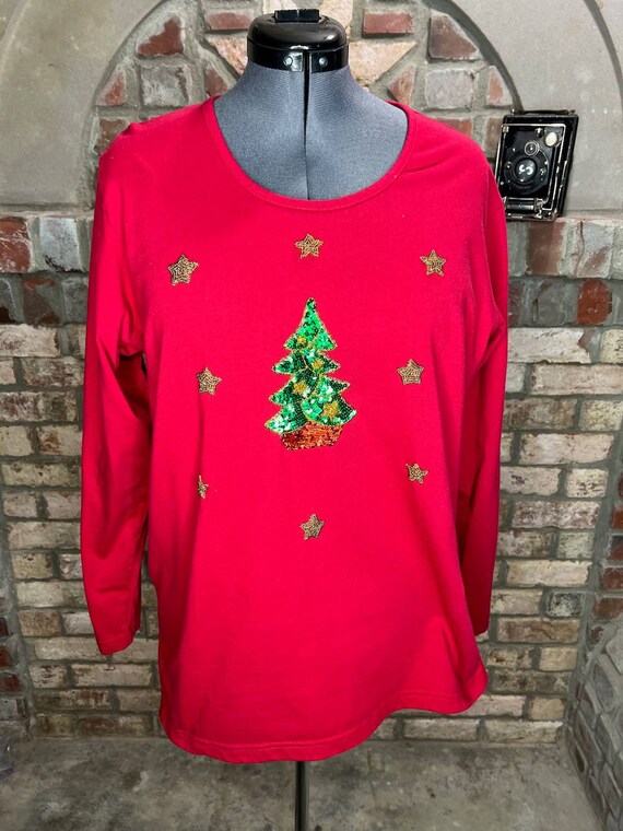 長袖Tシャツ スパンコール クリスマスツリー - Etsy 日本