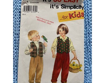 Simplicity 9266 kids vest pants