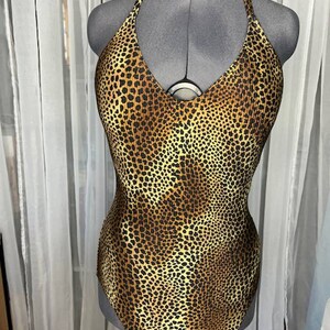 Catalina swimsuit Leopard print haltertop
