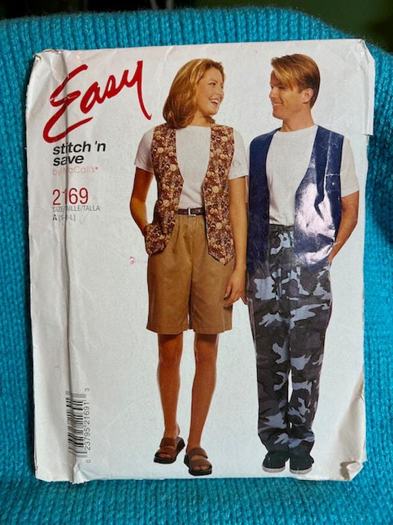 McCalls sewing pattern 2169 vest pants shorts