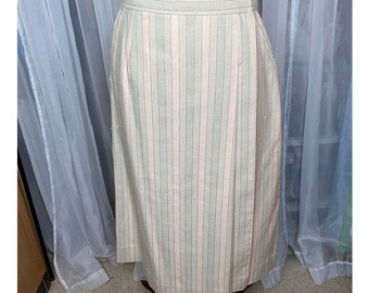 wrap skirt stripes pastel pink gray vintage 1980s