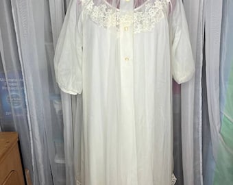 nightgown sheer robe set lace romantic