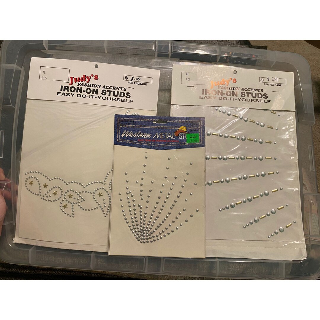 Vintage3 Iron on Studs Etsy