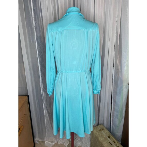 shirtwaist dress Vintage blue - image 3