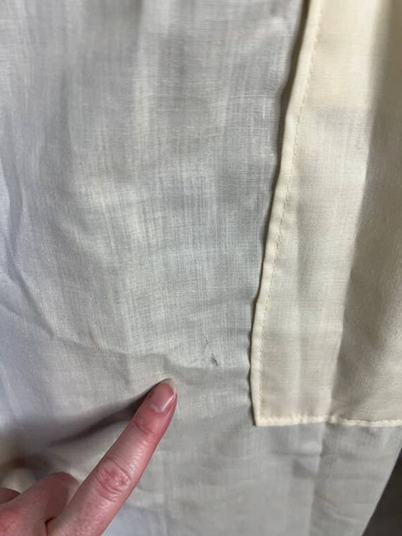 apron dress vintage smocking cream orange - image 8