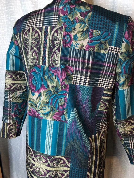80s suit faux vest straight skirt faux patchwork - image 4
