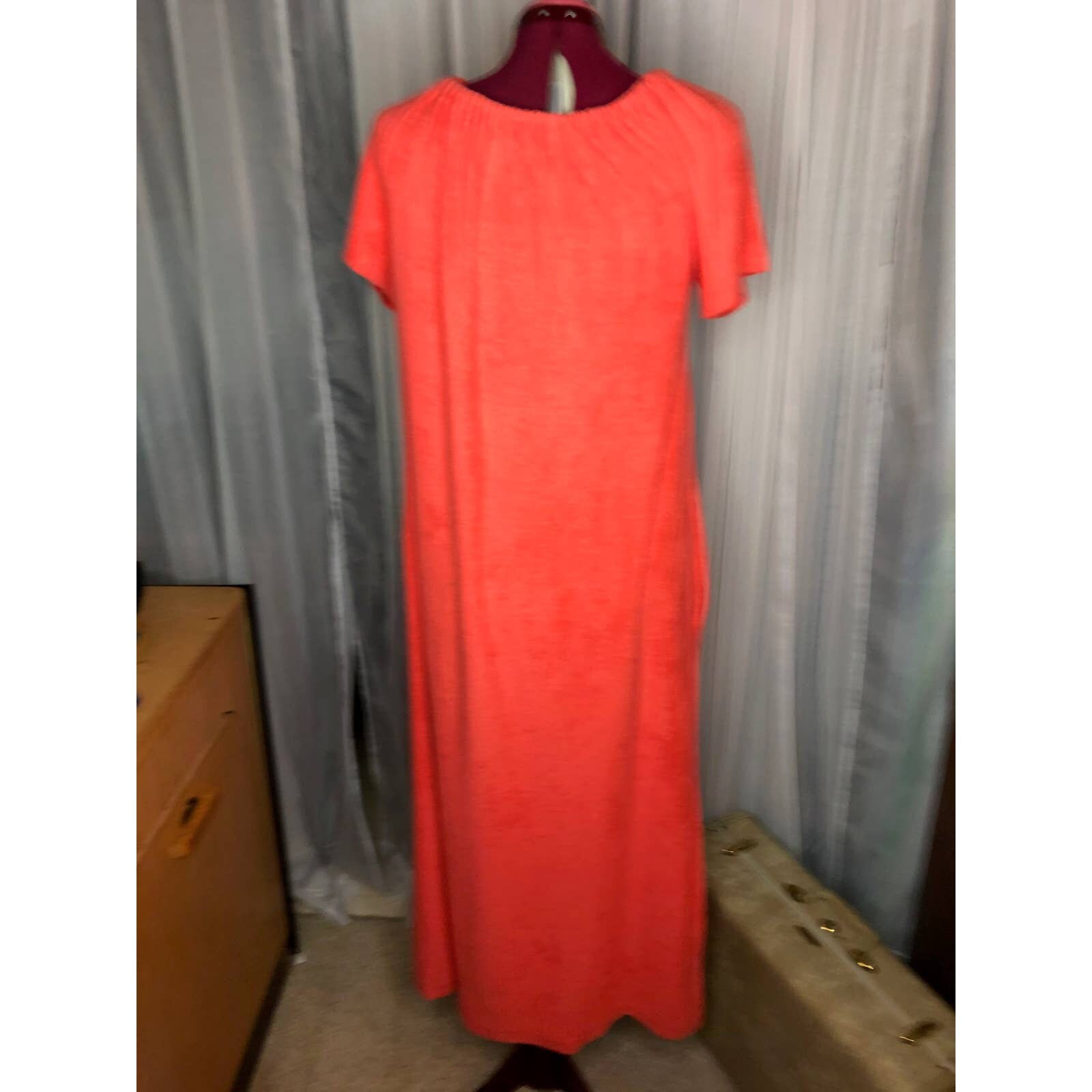 1960s Terrycloth House Dress Robe Orange Etsy