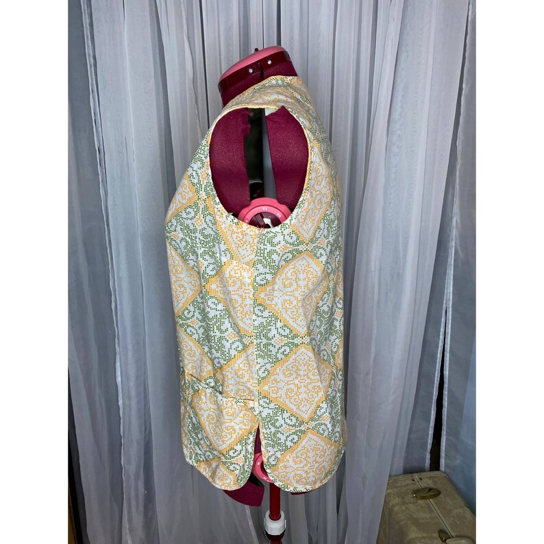 top Vintage 60\u2019s yellow green patch pockets